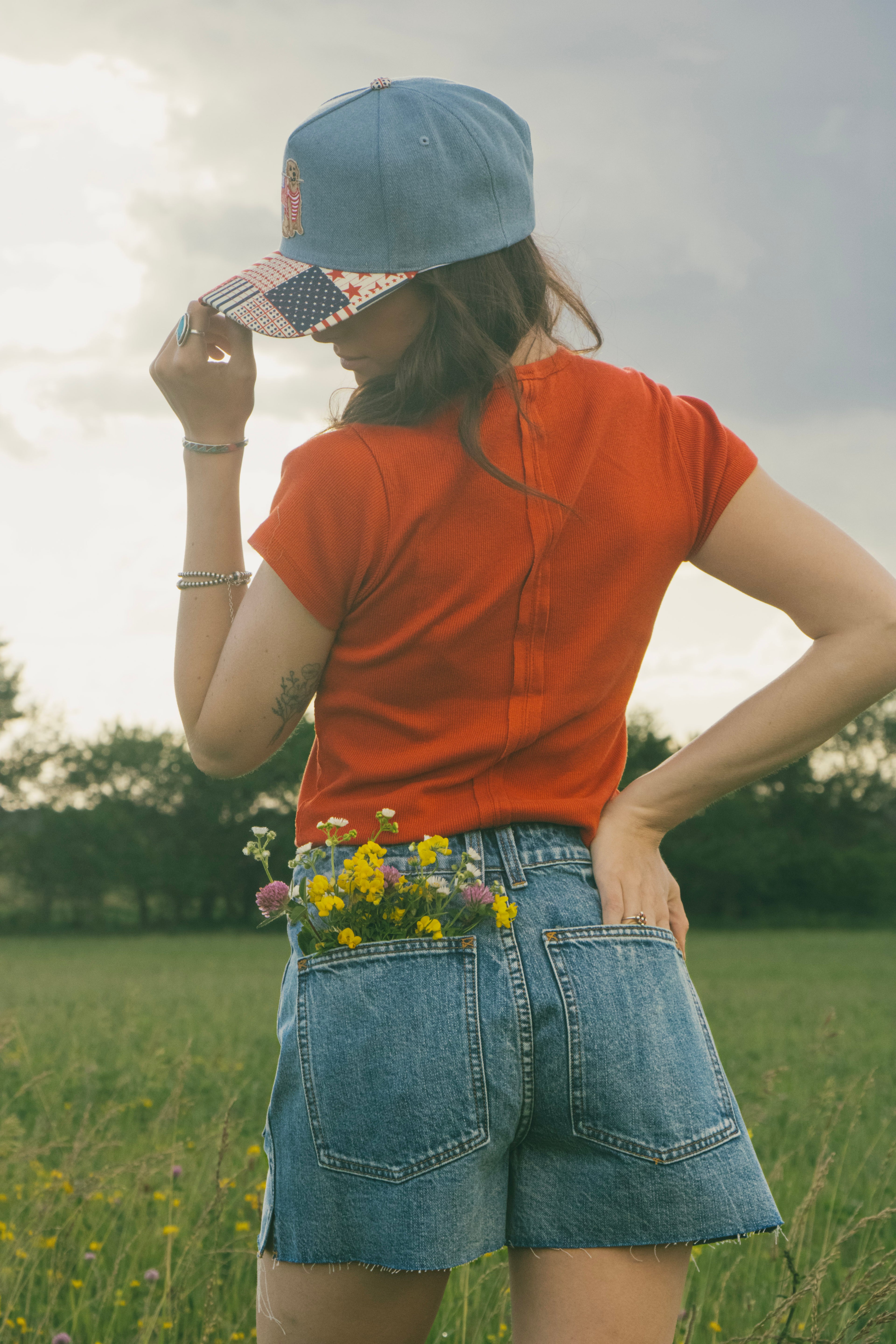 Patch Pocket Jean Shorts