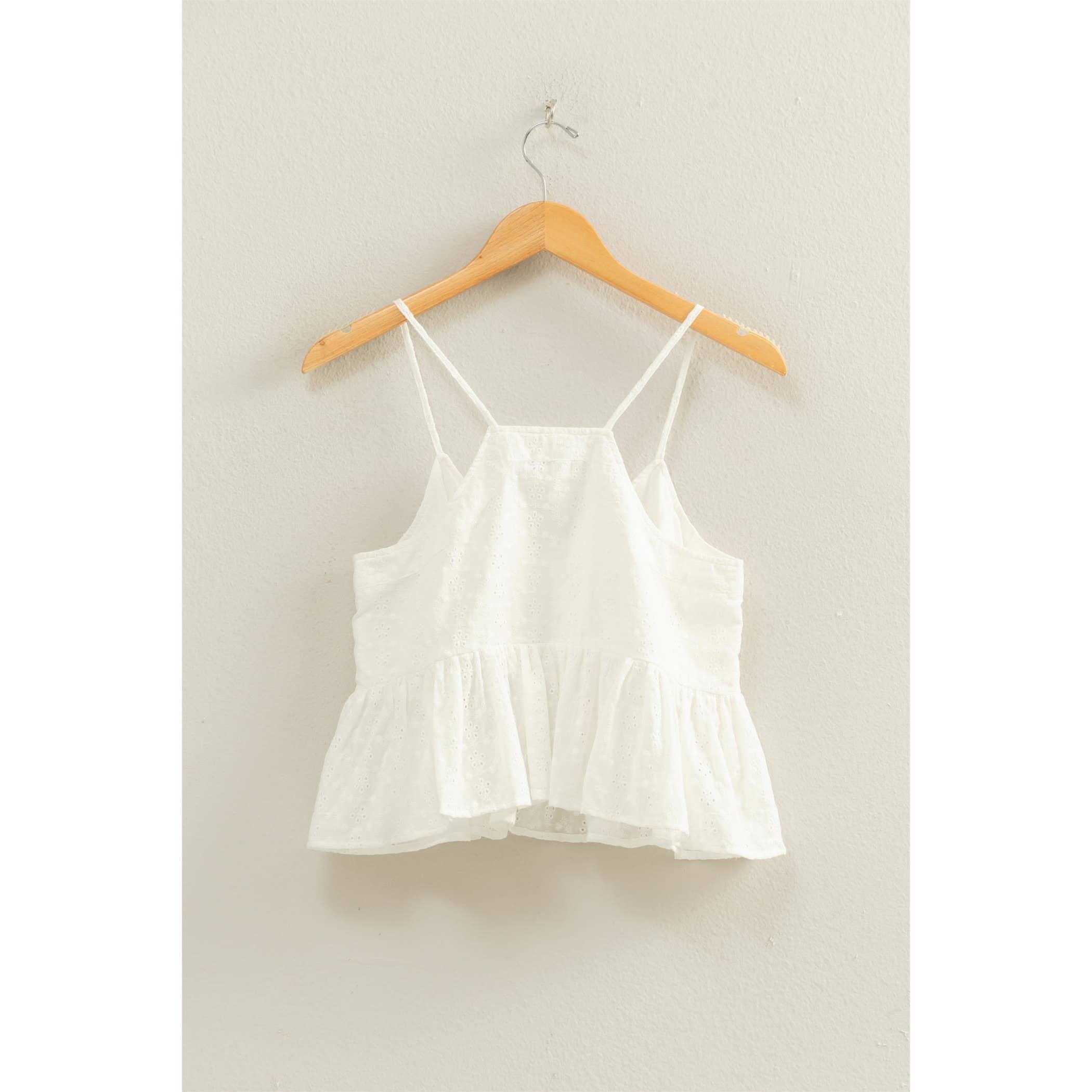 White Eyelet Matching Set