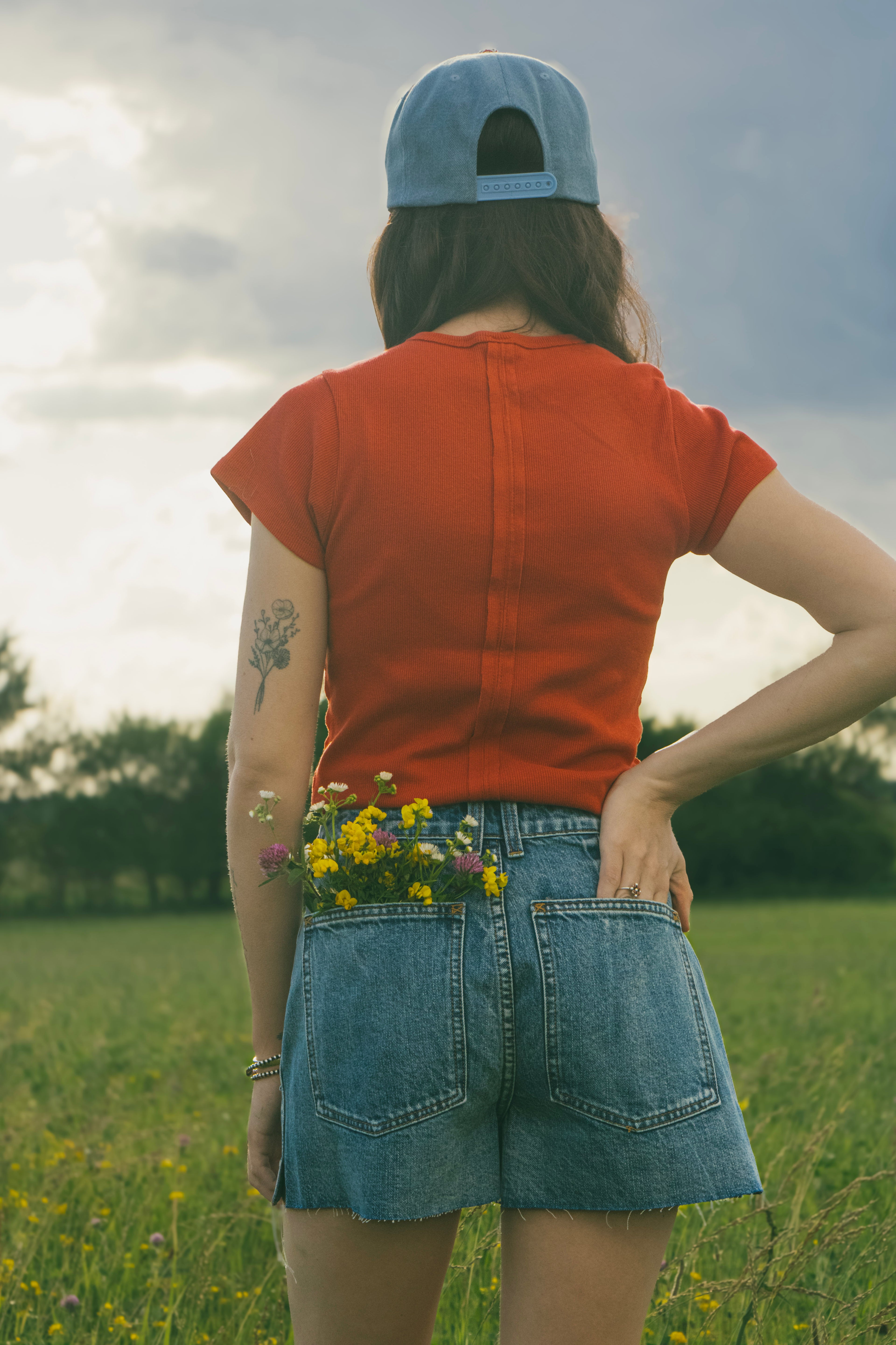 Patch Pocket Jean Shorts