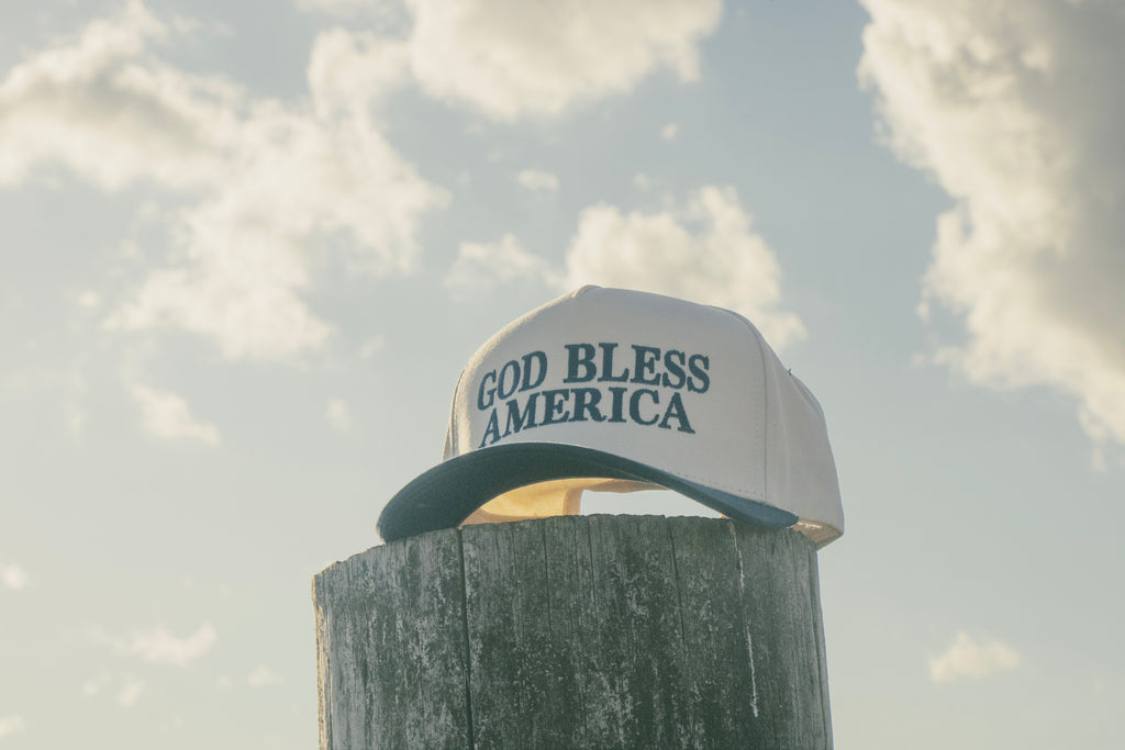 God Bless America Embroidered Trucker Hat
