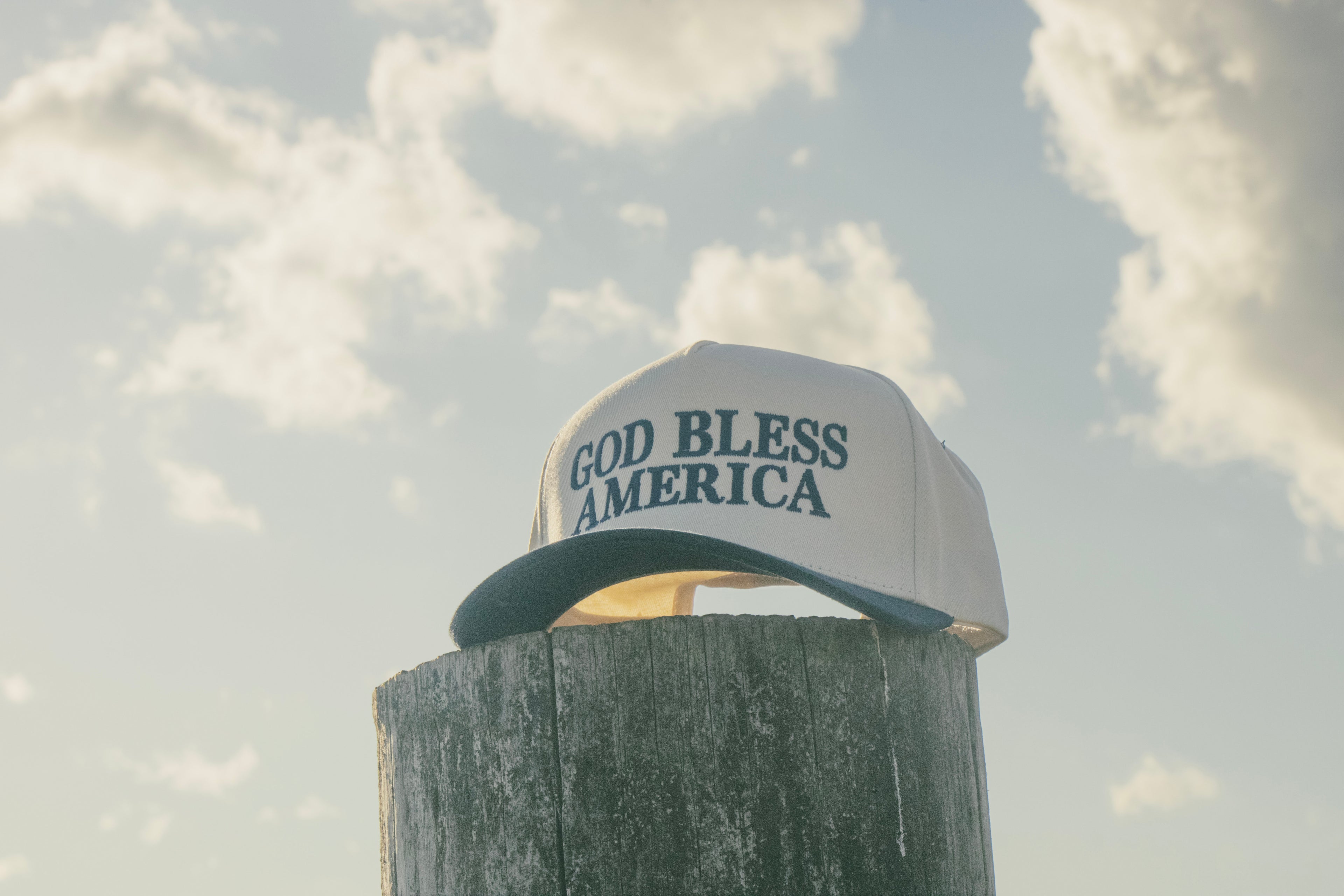 God Bless America Embroidered Trucker Hat