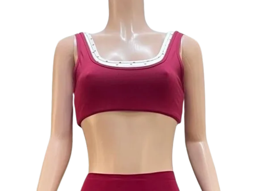 Maroon Polka Luxe Layered Bra