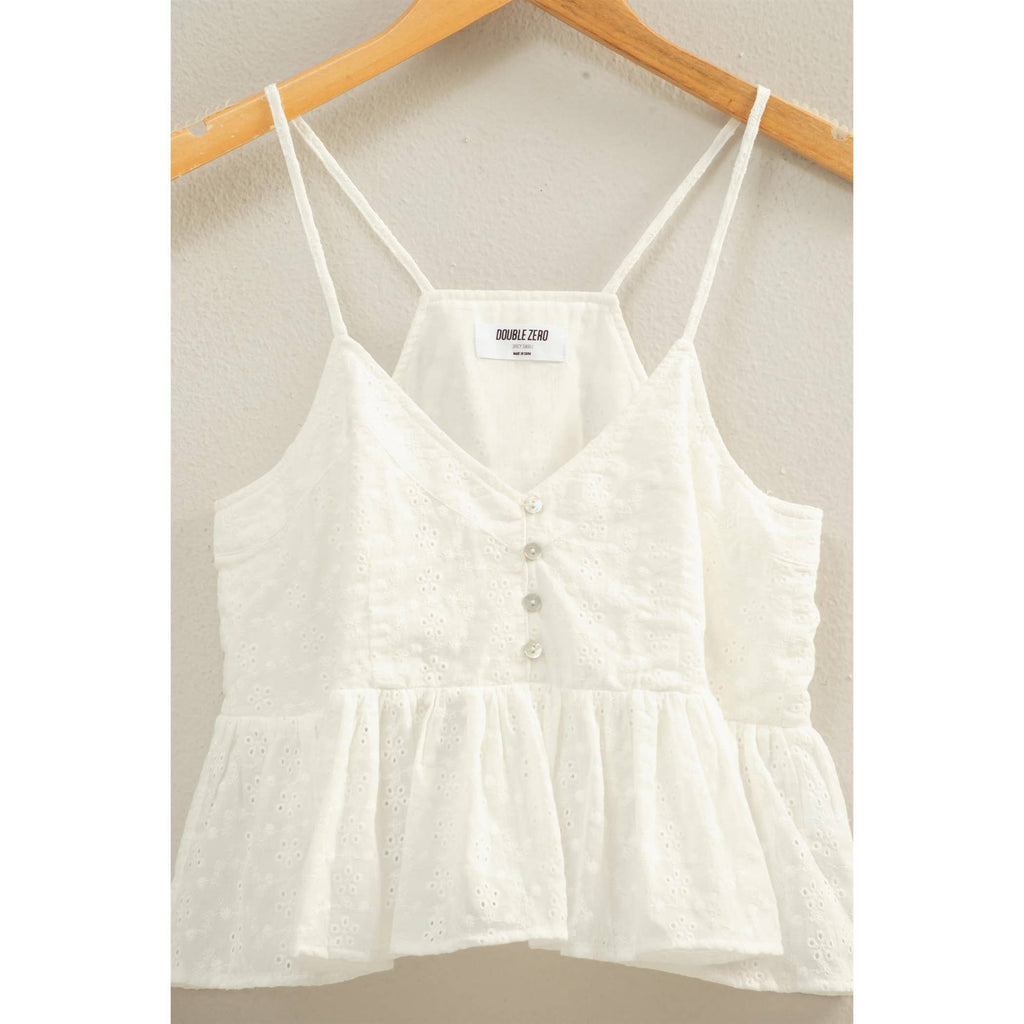 White Eyelet Matching Set