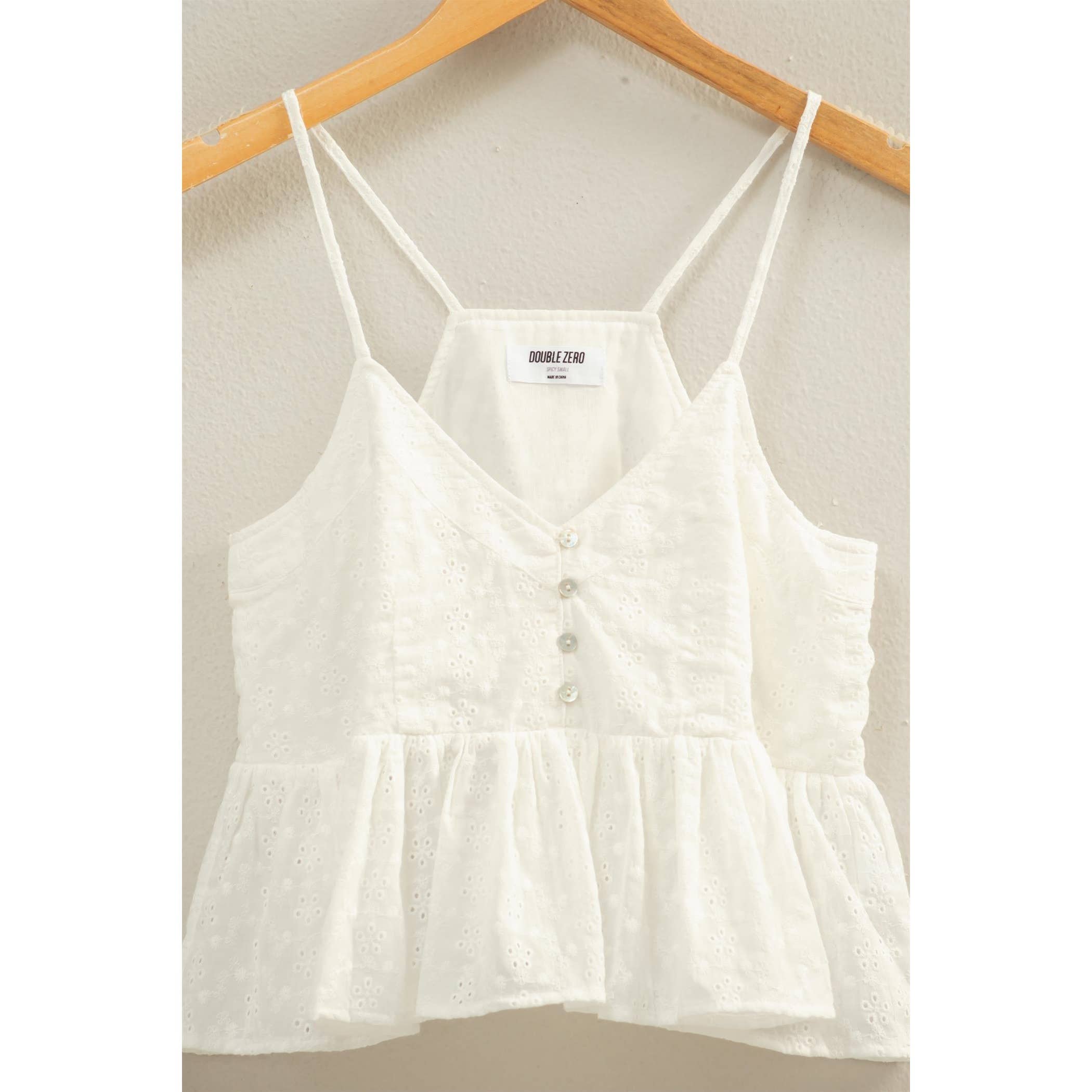 White Eyelet Matching Set